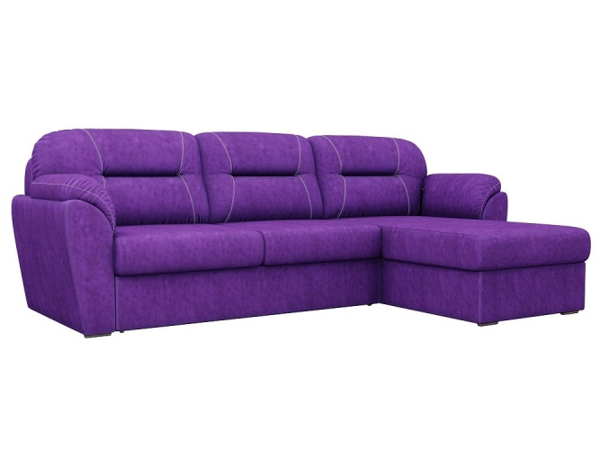 Бостон Luxe Фиолетовый Велюр Правый, угловой диван