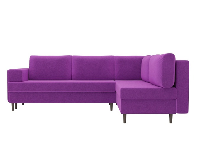 Сильвана Фиолетовый Вельвет Правый, угловой диван