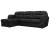 Бостон Luxe Черный Велюр, угловой диван