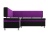 Стайл угловой Фиолетово-Черный Микровельвет, кухонный диван