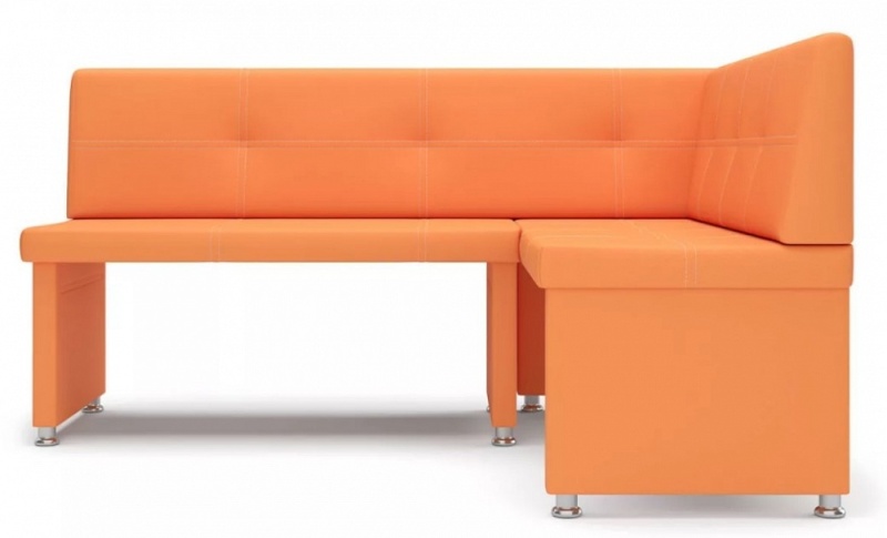 Кантри 2 угловой Оранжевый Экокожа, кухонный диван