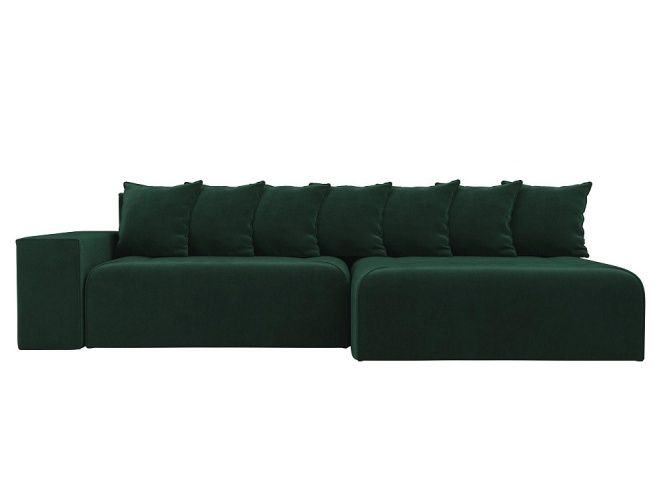 Кёльн Зеленый Велюр Правый, угловой диван