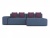 Поруто Portu Сине-Фиолетовый Рогожка Правый, угловой диван
