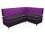 Стайл угловой Фиолетово-Черный Микровельвет Правый, кухонный диван