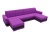 Честер П-образный Фиолетово-Черный Вельвет, угловой диван