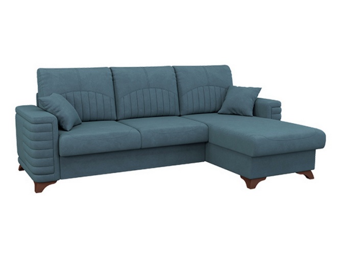 Фишер Зеленый искусственная замша, угловой диван