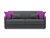 Dashi Mini Серо-Фиолетовый Велюр, диван выкатной