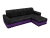 Честер Черно-Фиолетовый Велюр, угловой диван