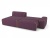 Поруто Portu Фиолетово-Горчичный Рогожка, угловой диван