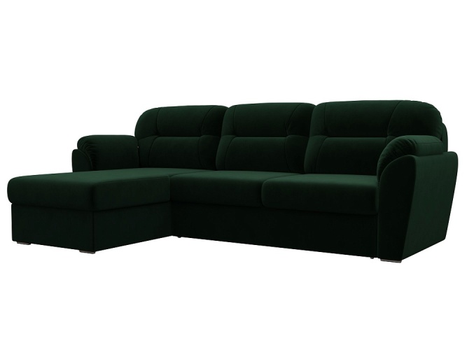 Бостон Luxe Зеленый Вельвет, угловой диван