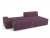 Поруто Portu Фиолетово-Горчичный Рогожка Правый, угловой диван