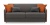 Dashi Mini Серо-Оранжевый Велюр, диван выкатной