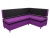 Стайл угловой Черно-Фиолетовый Микровельвет Правый, кухонный диван