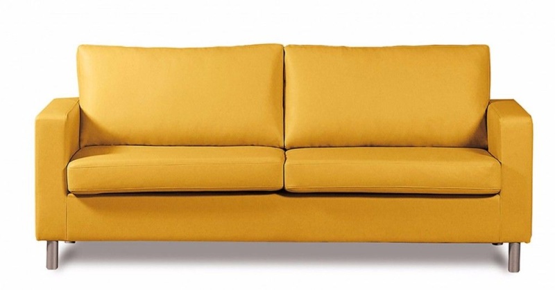Ватсон 3-х местный Желтый Экокожа, офисный диван