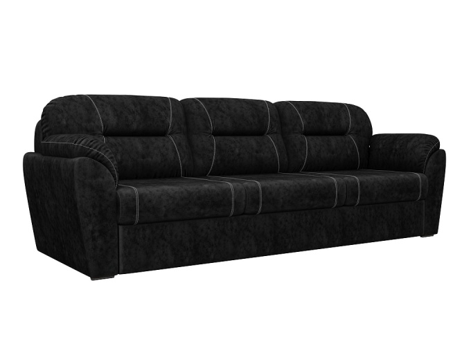 Бостон Luxe Черный Велюр, диван выкатной
