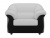 Карнелла Бело-Черный Экокожа, кресло для отдыха