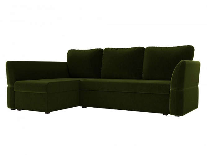 Гессен зеленый велюр, угловой диван