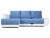 Поло (Нью-Йорк) Сине-Белый Велюр, угловой диван