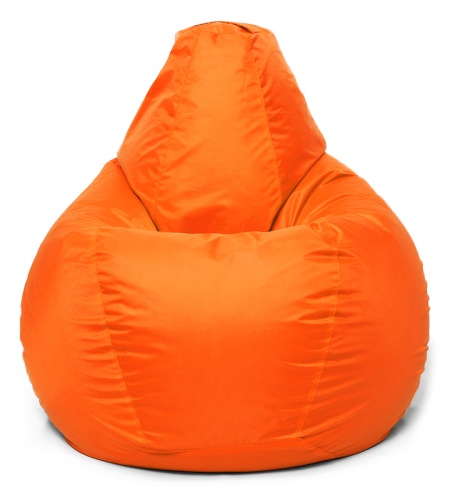 Кресло груша XL Оксфорд orange, пуф