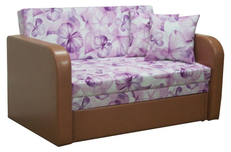 Соло Фиолетовый Рогожка, диван выкатной
