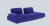 Rizvan 2-х местный с одним подлокотником Синий Тедди Велюр, диван софа