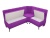 Кантри угловой Фиолетовый Вельвет Правый, кухонный диван