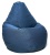 Кресло груша XL Рогожка Bahama - Denim -1, пуф
