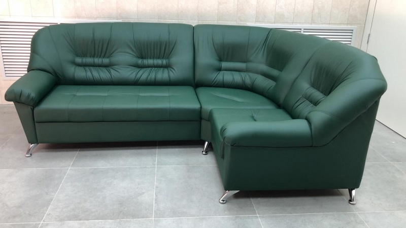 Марсель (Честер) Зеленый искусственная кожа, офисный диван