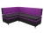 Стайл угловой Фиолетово-Черный Микровельвет, кухонный диван