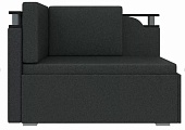Кушетка Настя 2 (Малютка) Черный Рогожка от производителя Мегасалон
